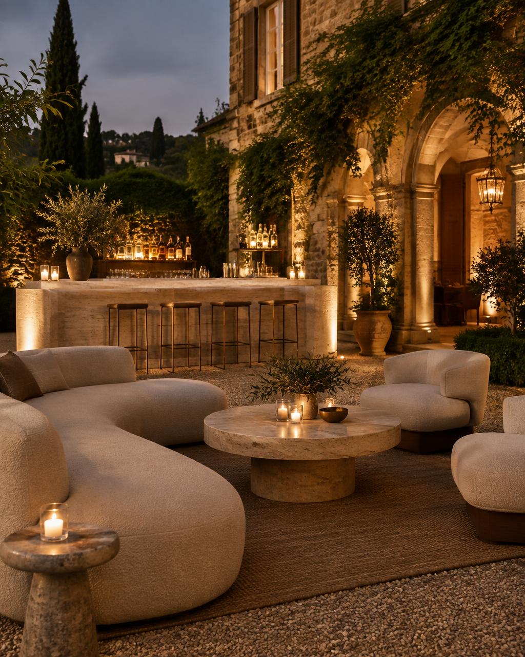 Villa Courtyard Evening