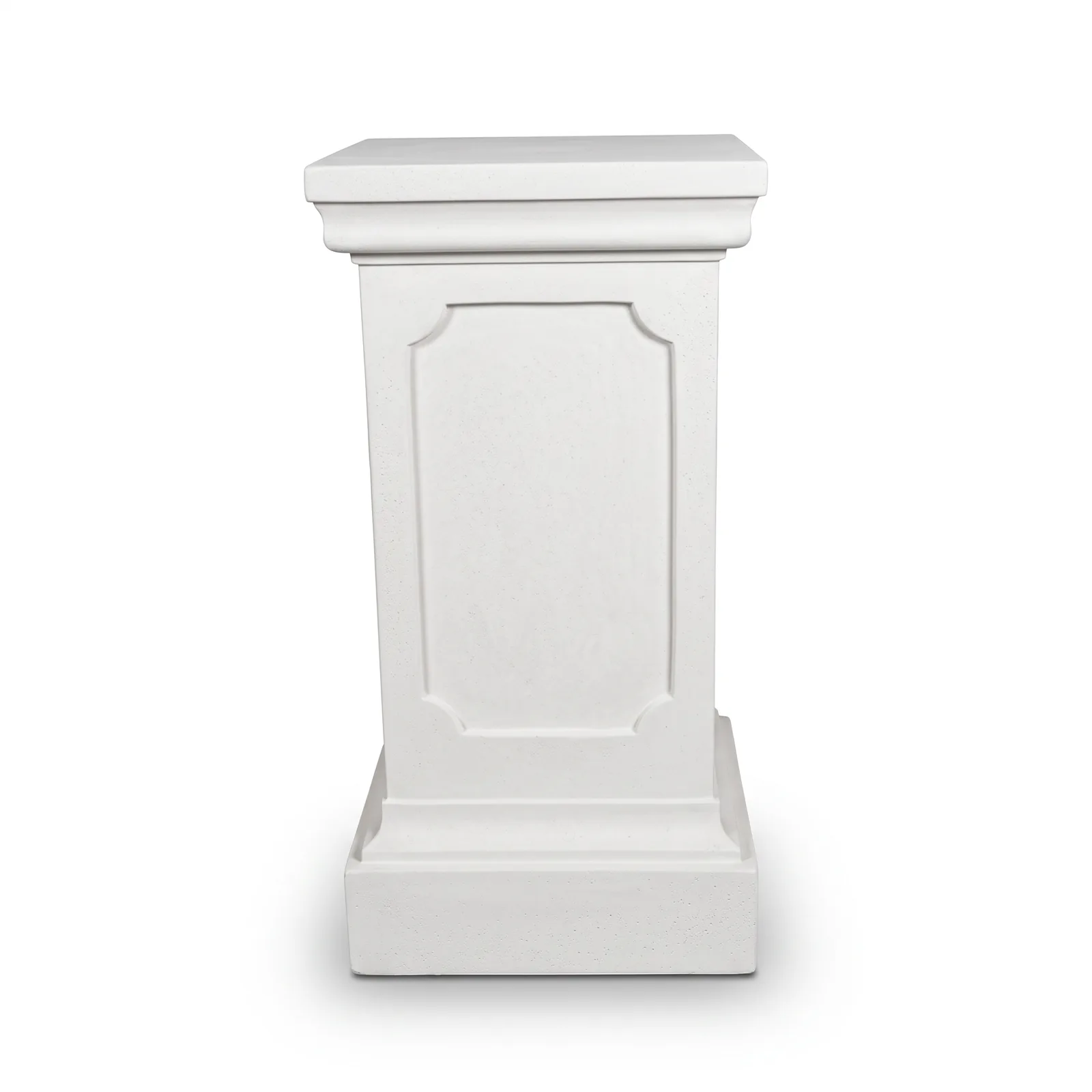 Grey classic urn vase pedestal in composite stone